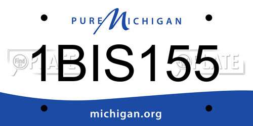 1BIS155 Michigan License Plate