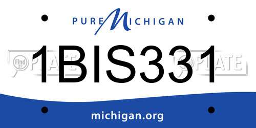 1BIS331 Michigan License Plate