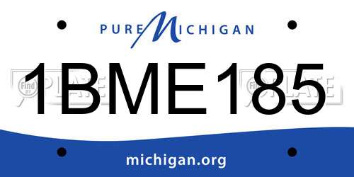 1BME185 Michigan License Plate