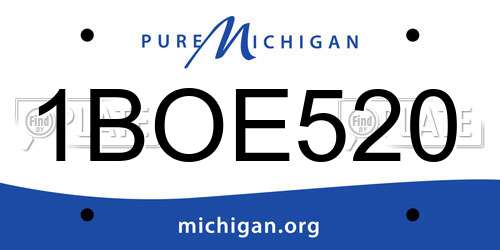 1BOE520 Michigan License Plate