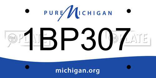 1BP307 Michigan License Plate