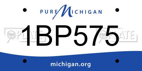 1BP575 Michigan License Plate