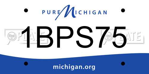 1BPS75 Michigan License Plate