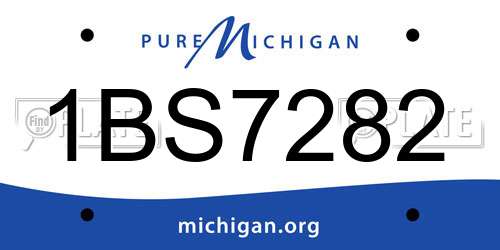 1BS7282 Michigan License Plate