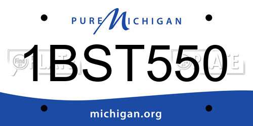 1BST550 Michigan License Plate