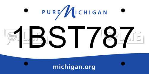 1BST787 Michigan License Plate