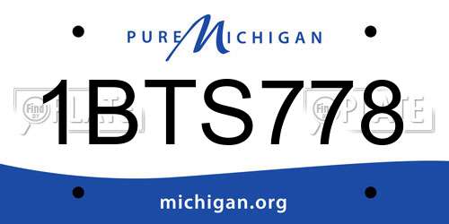 1BTS778 Michigan License Plate