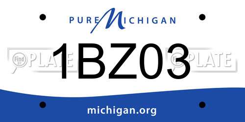1BZ03 Michigan License Plate