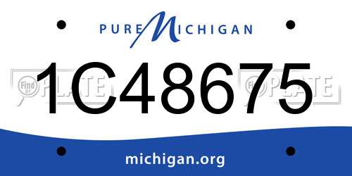 1C48675 Michigan License Plate