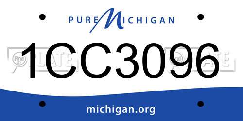 1CC3096 Michigan License Plate