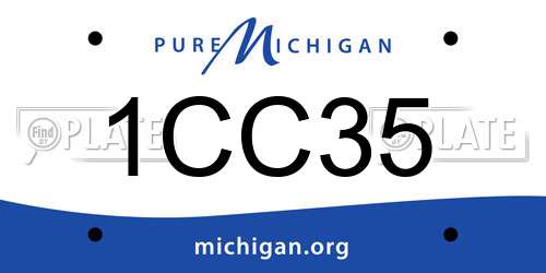 1CC35 Michigan License Plate