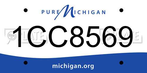 1CC8569 Michigan License Plate