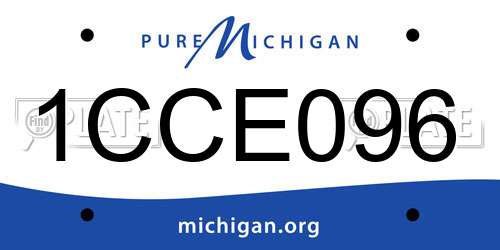 1CCE096 Michigan License Plate