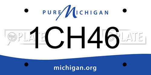 1CH46 Michigan License Plate