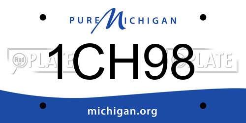 1CH98 Michigan License Plate