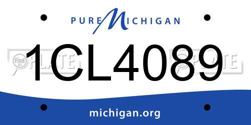 1CL4089 Michigan License Plate