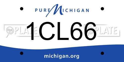1CL66 Michigan License Plate