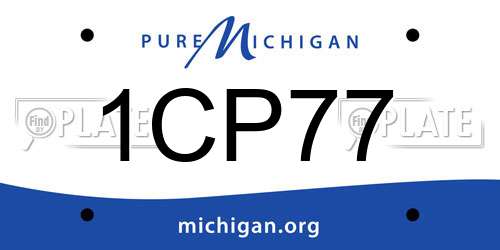 1CP77 Michigan License Plate