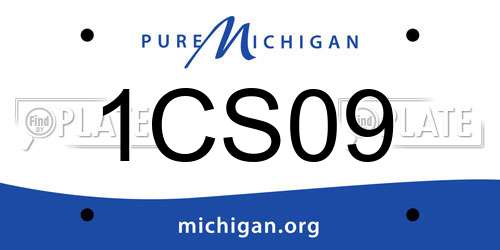 1CS09 Michigan License Plate