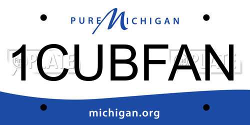 1CUBFAN Michigan License Plate