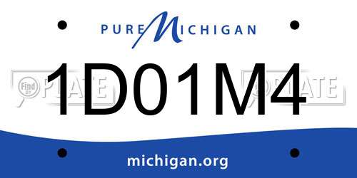 1D01M4 Michigan License Plate