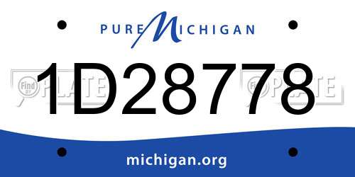 1D28778 Michigan License Plate