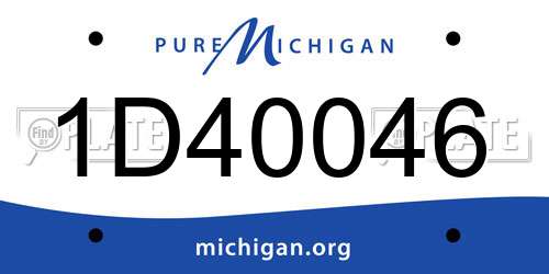 1D40046 Michigan License Plate