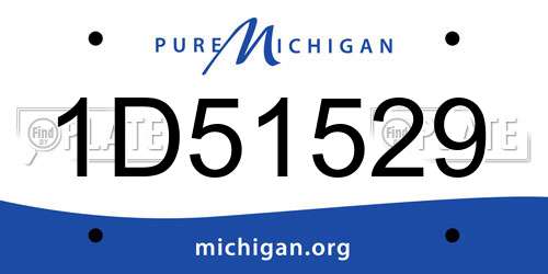 1D51529 Michigan License Plate