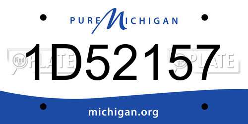 1D52157 Michigan License Plate