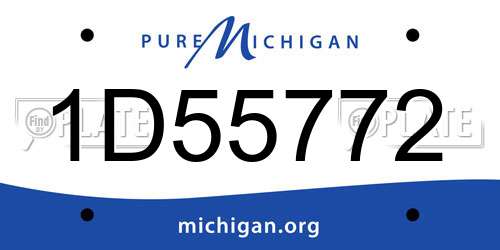 1D55772 Michigan License Plate
