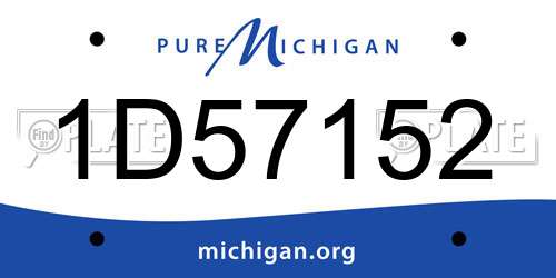 1D57152 Michigan License Plate