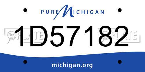 1D57182 Michigan License Plate