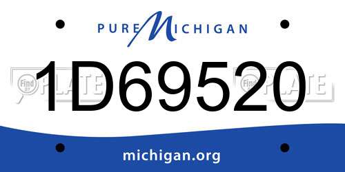 1D69520 Michigan License Plate