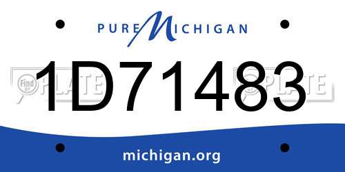 1D71483 Michigan License Plate