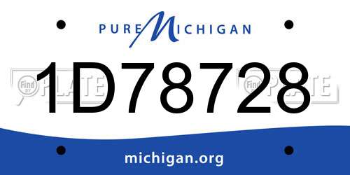 1D78728 Michigan License Plate