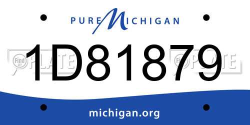 1D81879 Michigan License Plate
