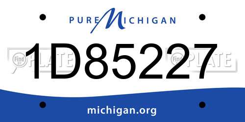 1D85227 Michigan License Plate
