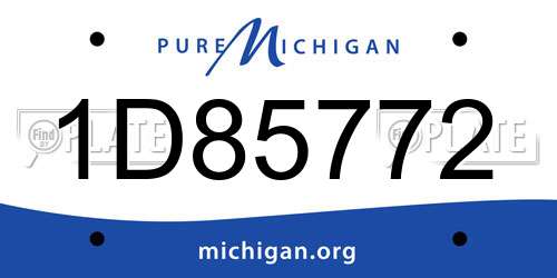 1D85772 Michigan License Plate