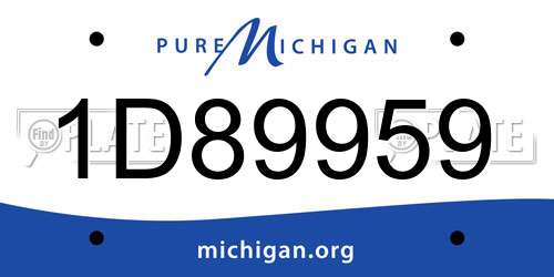 1D89959 Michigan License Plate