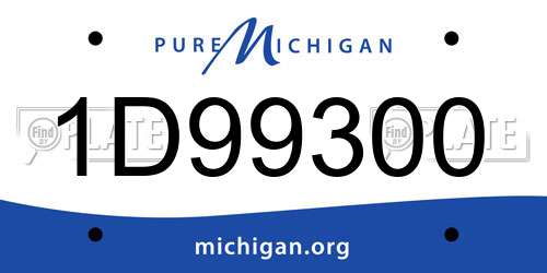 1D99300 Michigan License Plate