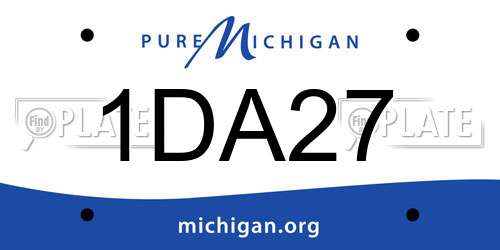 1DA27 Michigan License Plate