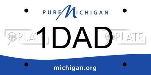 1DAD Michigan License Plate