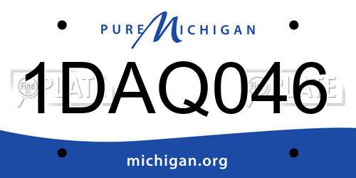 1DAQ046 Michigan License Plate