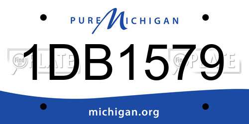 1DB1579 Michigan License Plate