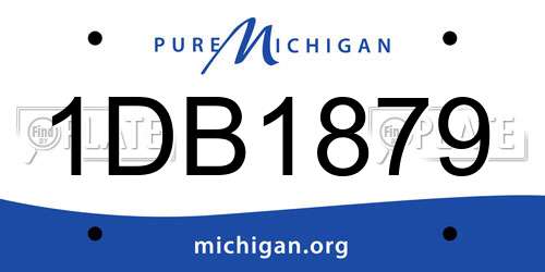 1DB1879 Michigan License Plate
