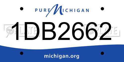 1DB2662 Michigan License Plate