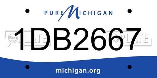 1DB2667 Michigan License Plate