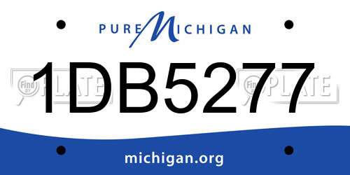 1DB5277 Michigan License Plate