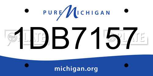 1DB7157 Michigan License Plate
