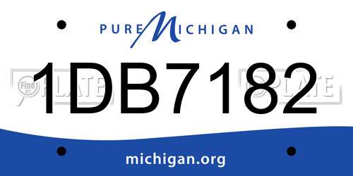 1DB7182 Michigan License Plate